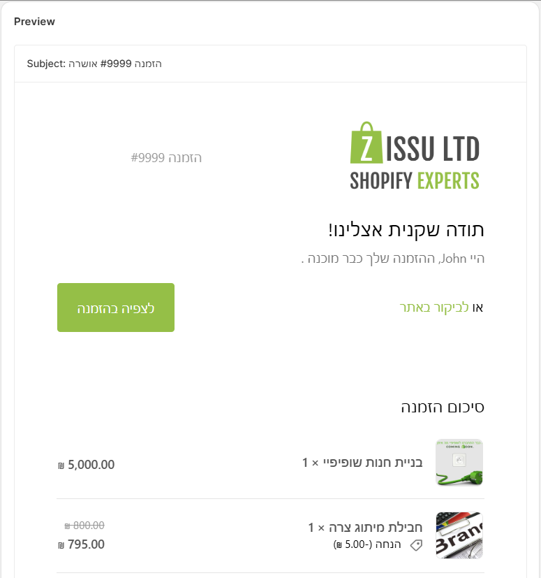 אימיילים מתורגמים לשופיפיי